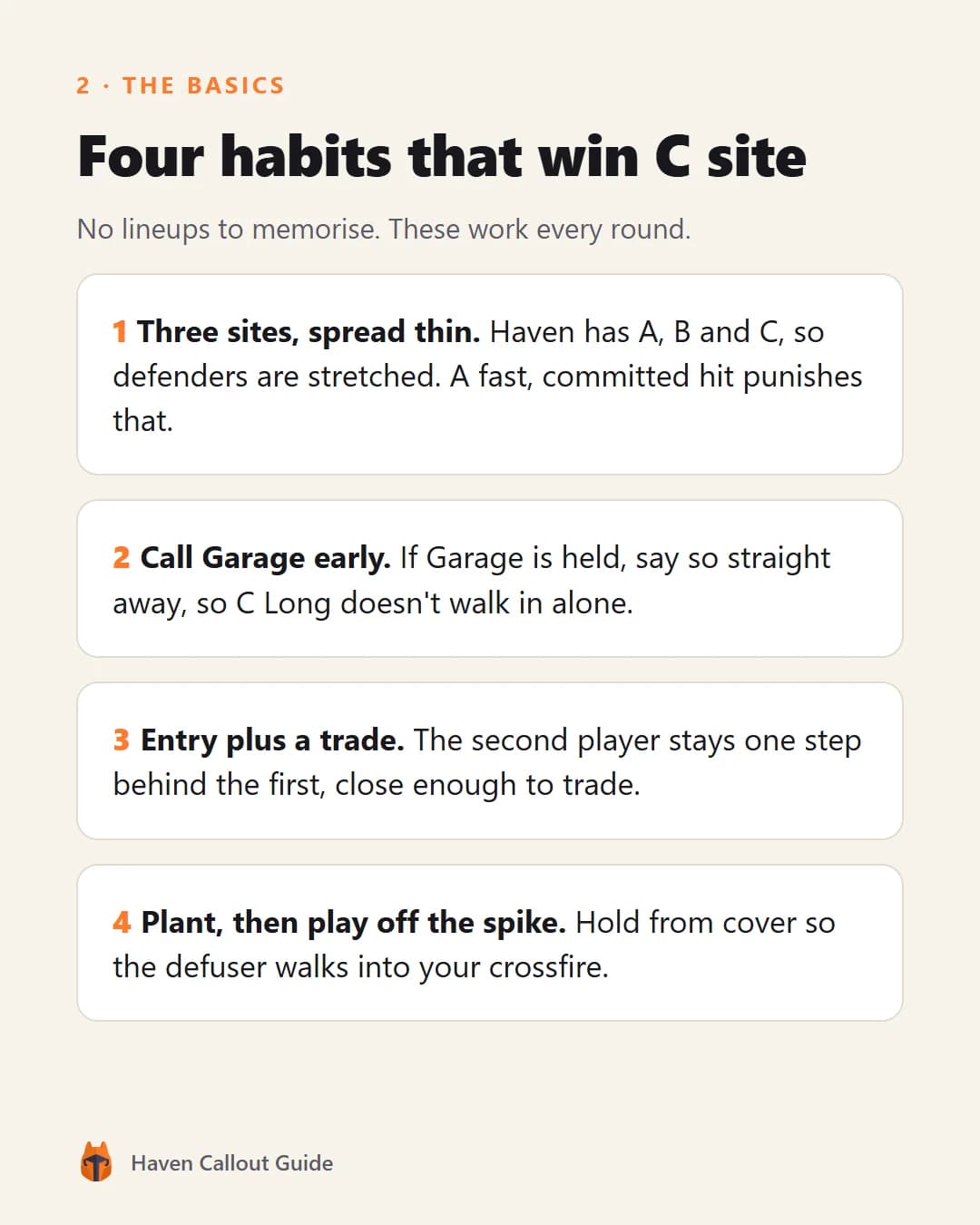 Haven Callout Guide, page 3 of 4